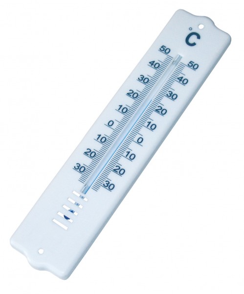 Kleines, einfaches Stallthermometer aus Kunststoff, minus 30 °C bis plus 50 °C