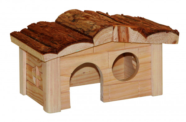 Hamsterhaus Nature aus 100% Holz gefertigtes Haus für Hamster und Mäuse