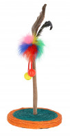 Palme auf Sisalboden für Katzen, mit Federpuschel und 2 Bällen Palme auf Sisalboden für Katzen, mit Federpuschel und 2 Bällen